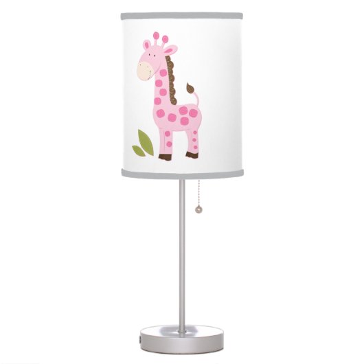 Cute Pink Giraffe Nursery Lamp (Left)
