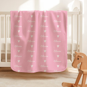 Cute Pink Girl Baby Blanket Newborn Gift