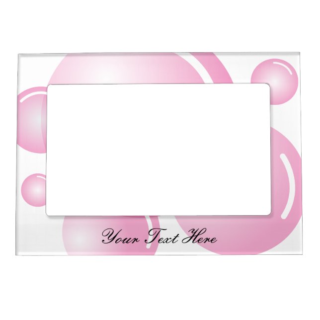 Cute pink girl baby shower magnetic picture frame (Front)