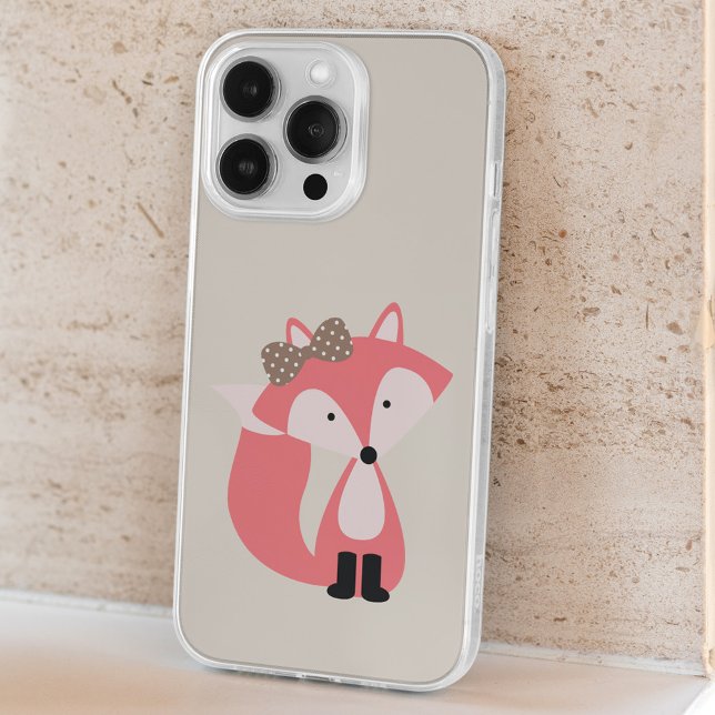Cute Pink Girl Fox iPhone 15 Plus Case (Creator Uploaded)
