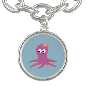 Cute pink girl Octopus Bracelet