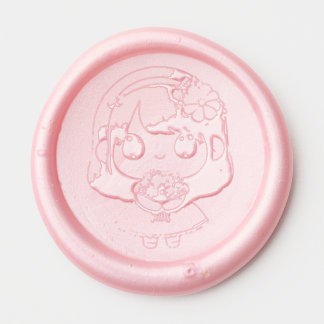 cute pink girl Wax Seals & Wax Seal Stamp Kits Wax Seal Sticker