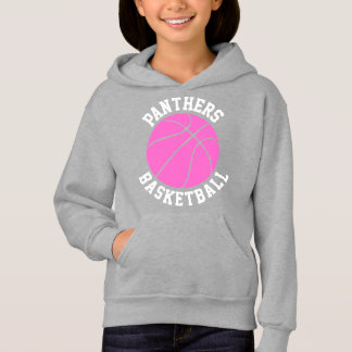 Cute Pink Girls Custom Basketball Sweatshirt
