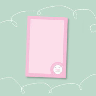 Cute Pink Girly Baseball Notes