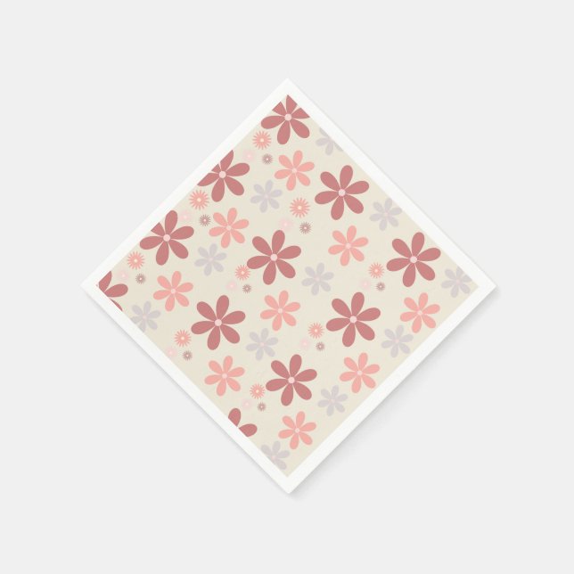 cute pink girly flower  napkins (Corner)