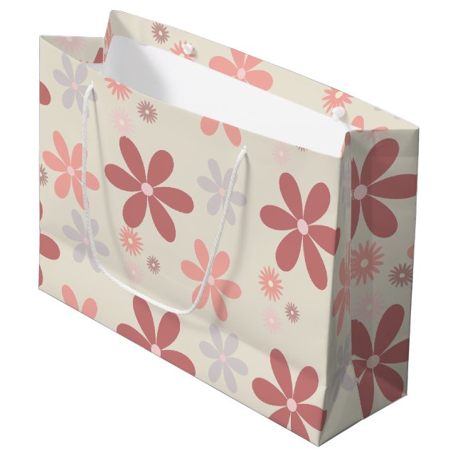 cute pink girly glitter girl  large gift bag (Front Angled)
