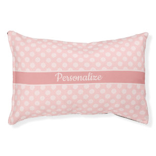 Cute Pink Girly Polka Dot Pattern Cat Dog Pet Bed