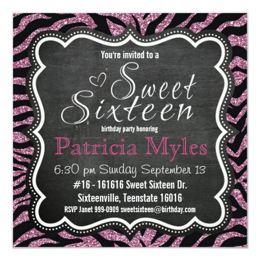 Cute Sweet 16 Invitations 7