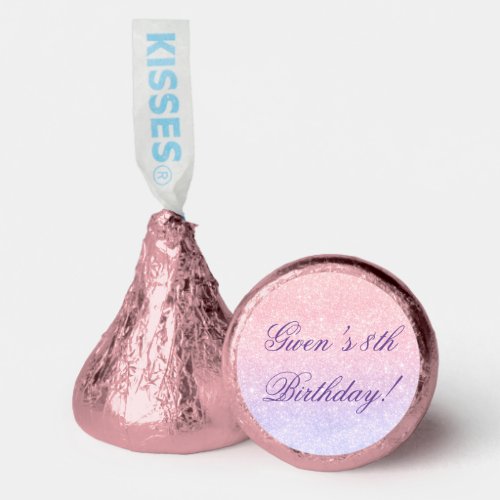 Cute Pink Glitter Personalized Hersheys Kisses  Hersheys Kisses