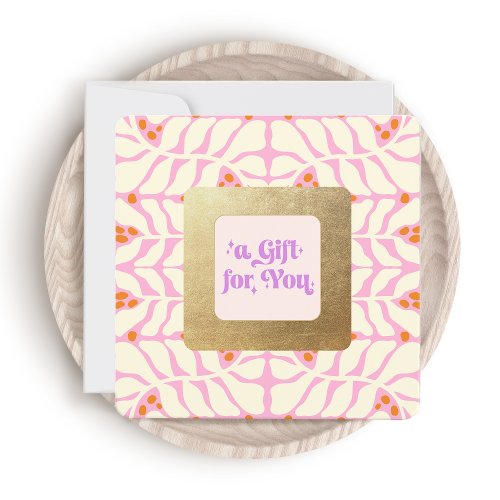 Cute Pink Gold Frame Gift Certificate