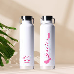 Cute Pink Golf Wedge With Name Water Bottle<br><div class="desc">This modern water bottle design features a pink golf wedge and your name in bold gray text for a simple,  stylish,  yet professional look. Add your name and make it yours.</div>
