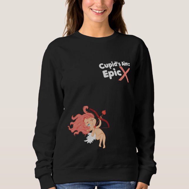 Cute Pink Hair Cupid Sweatshirt (Front)
