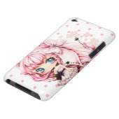 Cute pink-haired anime chibi girl barely there iPod cover (Bottom)