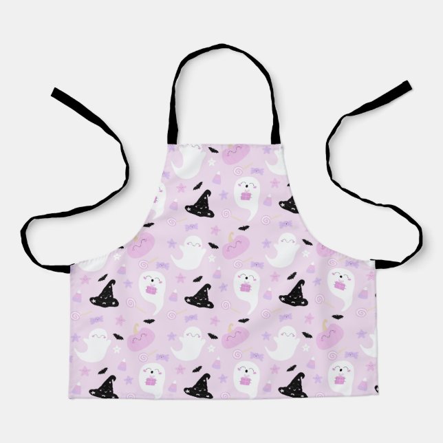 Cute Pink Halloween Apron (Front)