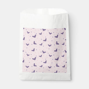 Cute Pink Halloween Bat Pattern with Polka Dots Favor Bag