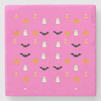Cute Pink Halloween Coaster