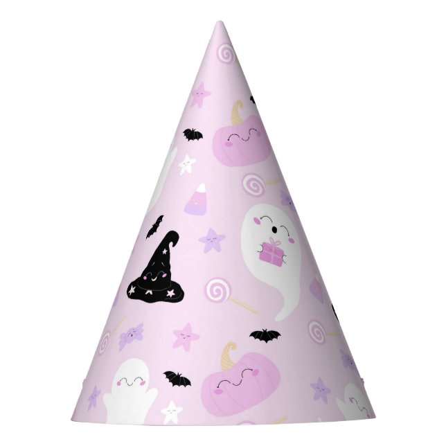 Cute Pink Halloween Party Hat (Front)