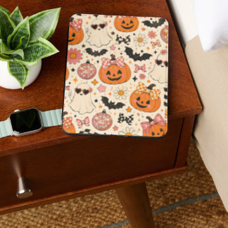Cute Pink Halloween Pumpkin Pattern with Bows Kindle Cover