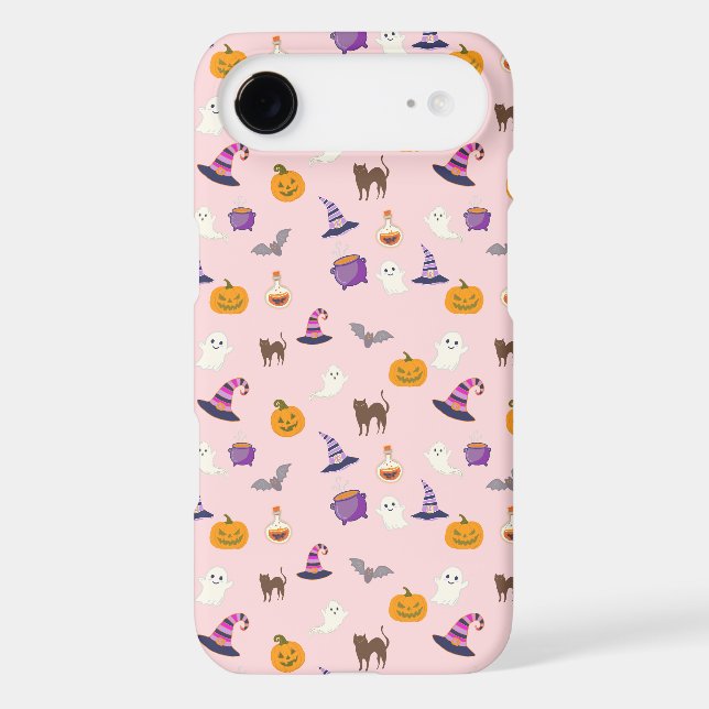 Cute Pink Halloween Seamless Pattern - Spooky Case-Mate iPhone Case (Back)