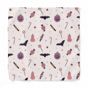 Cute pink Halloween themed dog bandana