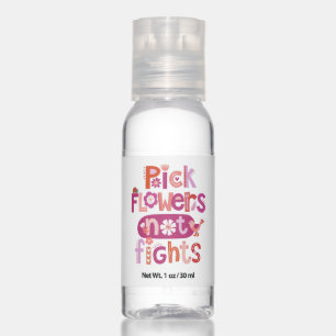 Cute pink hand lettered typography hand sanitizer