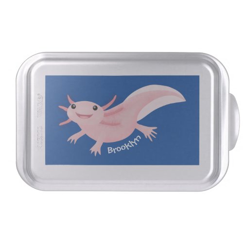 Cute pink happy axolotl  cake pan