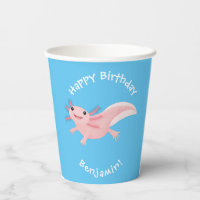 AXOLOTL PARTY CUPS - Axolotl Cups Axolotl Birthday Party Axolotl Party Cups  Axolotl Baby Shower Axolotl Party Favors Axolotl Favors Axolotl
