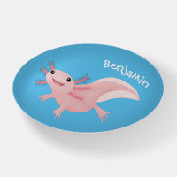 Cute pink happy axolotl