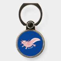 Cute pink happy axolotl