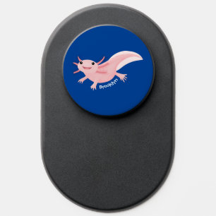 Cute pink happy axolotl PopSocket