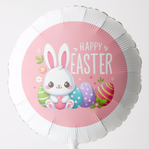 Cute, pink happy Easter bunny Balloon