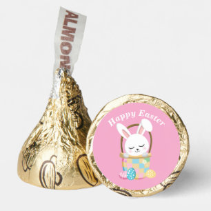 Cute Pink Happy Easter Bunny Custom Party Hershey®'s Kisses®