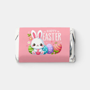 Cute, pink Happy Easter bunny  Hershey's Miniatures