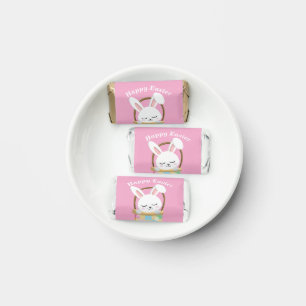 Cute Pink Happy Easter Bunny Party Custom Hershey's Miniatures