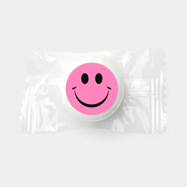 Cute Pink Happy Face  Life Saver® Mints (Front)