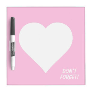 Cute Pink Heart Dry Erase Board
