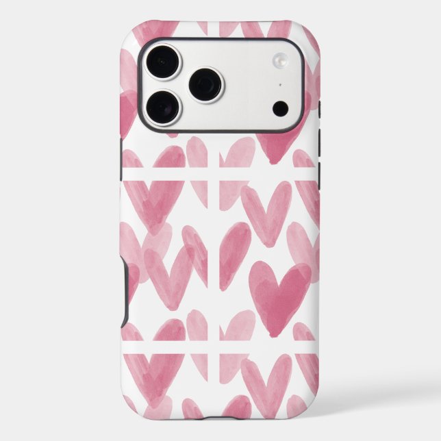 Cute Pink Heart patter phone case | iphone case (Back)