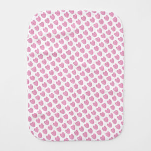 Cute Pink Heart Pattern Baby Girl Baby Burp Cloth