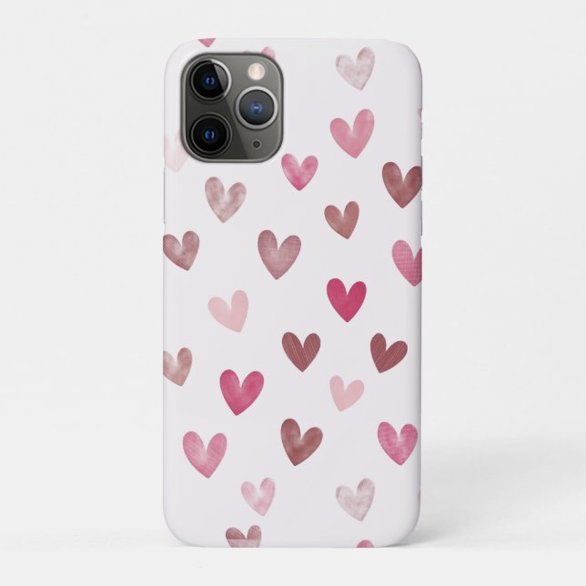 Cute Pink Heart Pattern – Romantic &Stylish Design Case-Mate iPhone Case (Back)