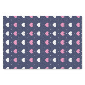 Cute Pink Heart Love Pattern Valentine's Day Tissue Paper