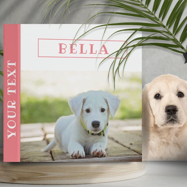 Cute Pink Heart Pet Dog Photo Album Binder (Creator Uploaded)