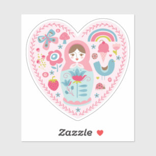 Cute Pink Heart Sticker