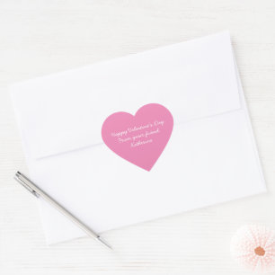 Cute pink heart Valentine's day kids classroom Sticker