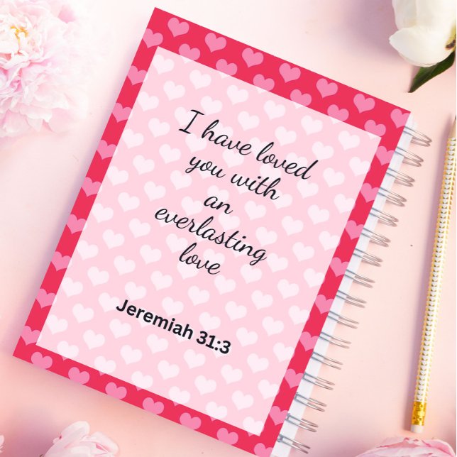 Cute Pink Hearts Background Christian  Planner (Creator Uploaded)