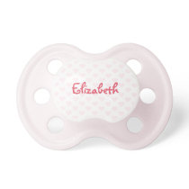 Cute Pink Hearts Custom Monogrammed New Baby Girl Pacifier