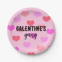 Cute Pink Hearts Galentines Day Custom
