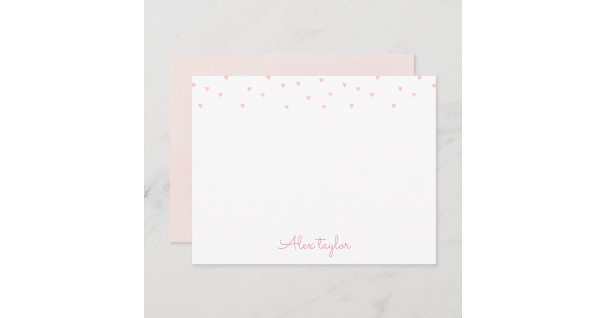 Love, Adorable Girly Pink Heart Postage, Zazzle