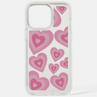 Cute pink hearts iphone case