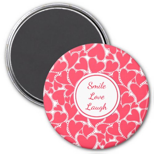 Cute Pink Hearts Magnet