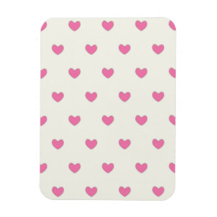 Cute Pink Hearts Pattern Magnet